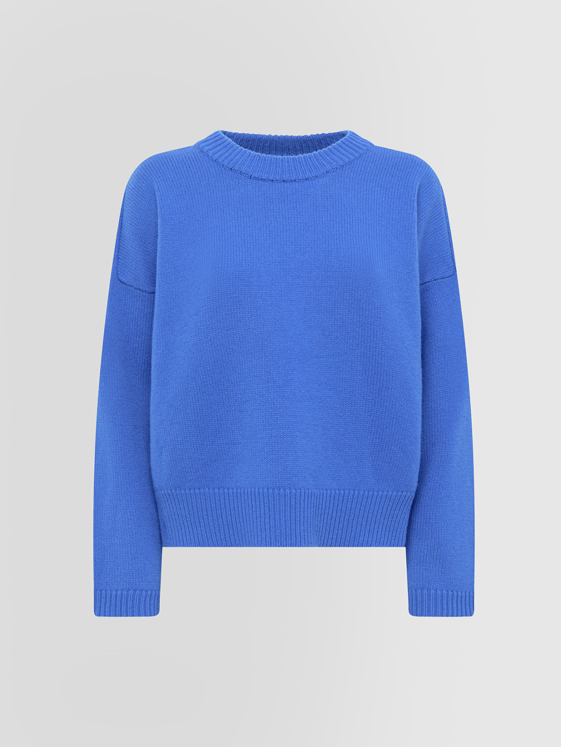 ALPHA STUDIO: BOXY TRADITIONAL CREW NECK SWEATER