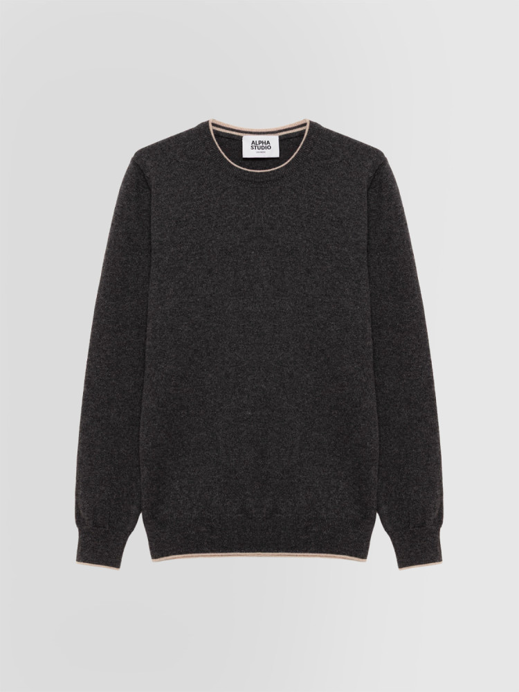 CREW NECK SWEATER IN CASHMERE