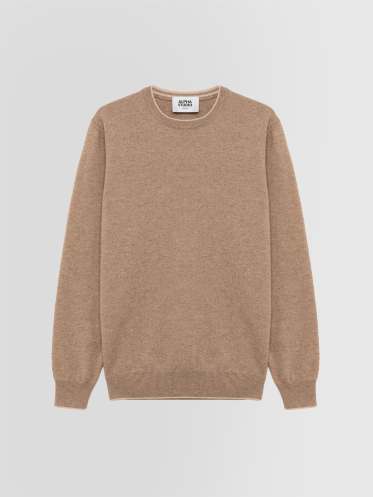 CREW NECK SWEATER IN CASHMERE