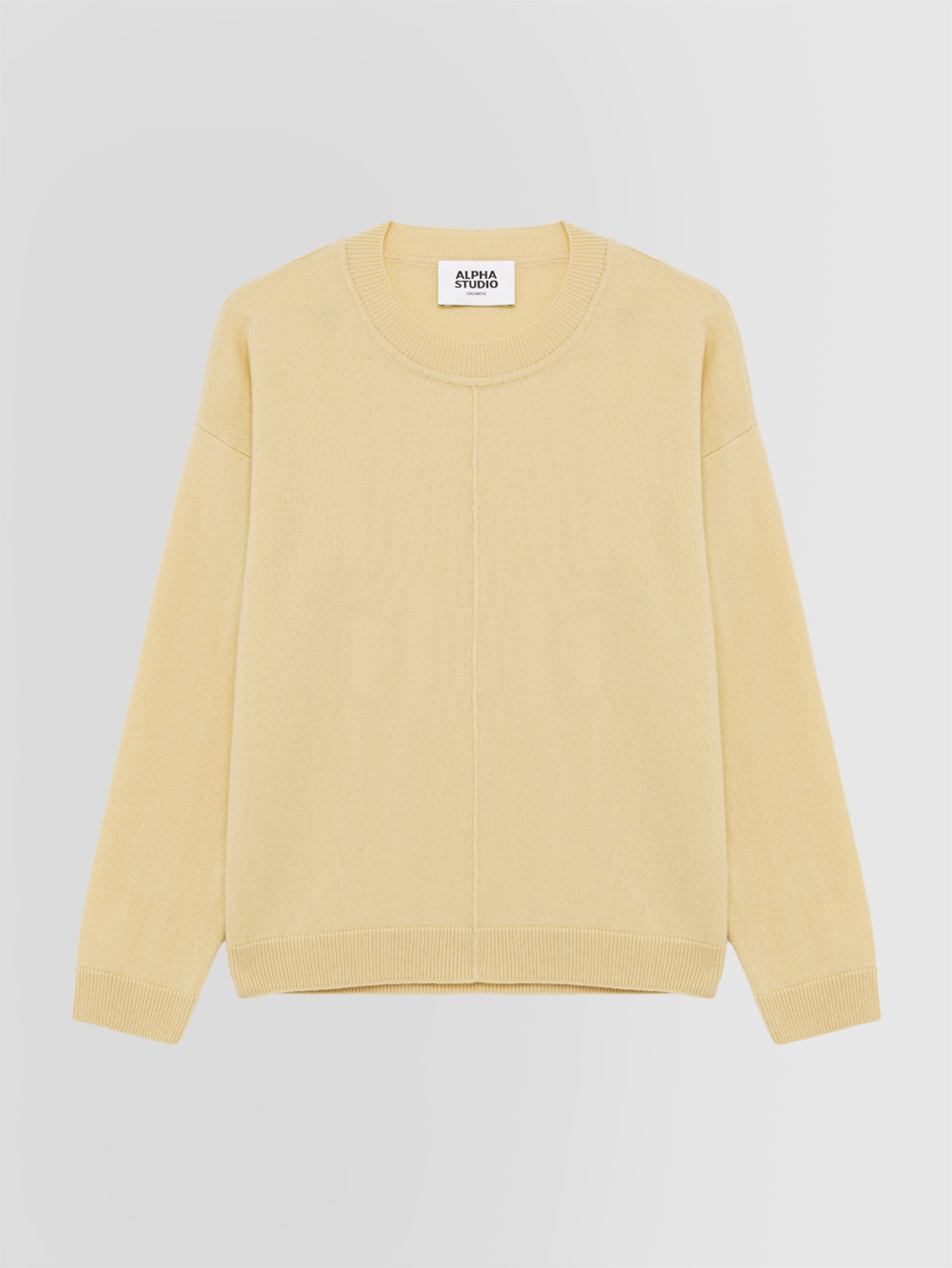 ALPHA STUDIO: CREW NECK SWEATER IN CASHMERE