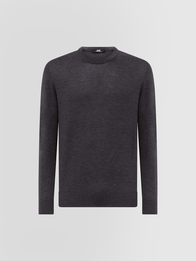 CREW NECK SWEATER IN BRUSHED CASHMERE