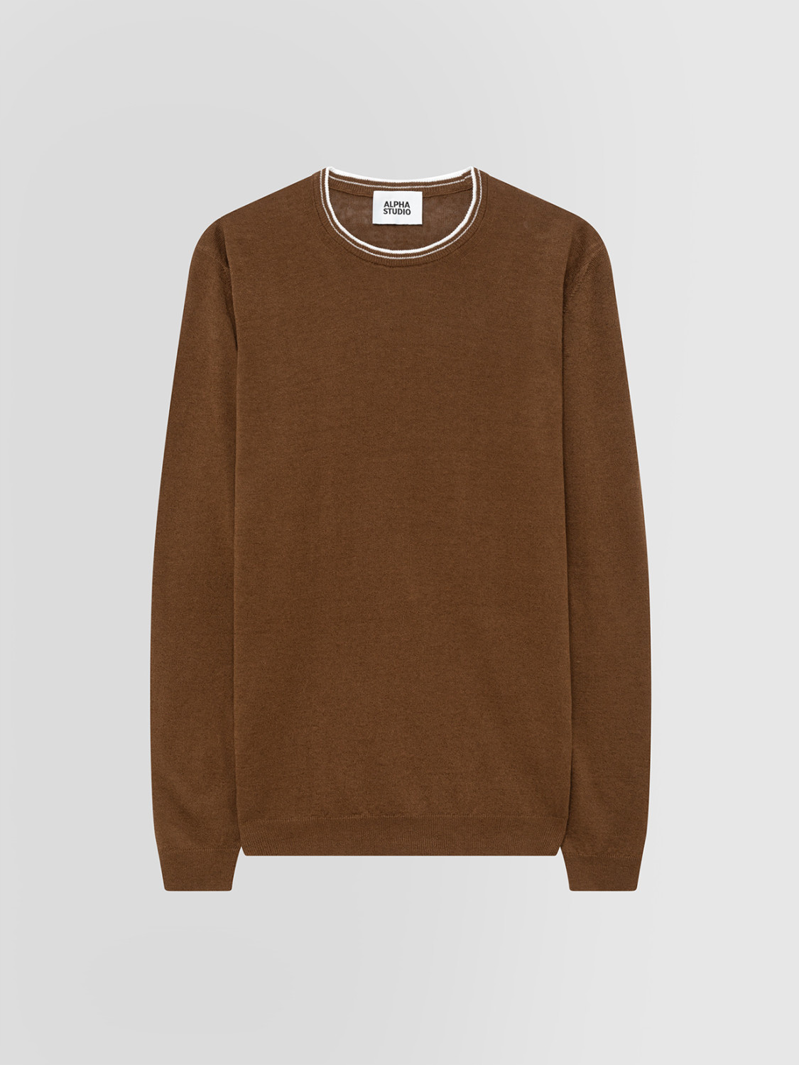 LINEN AND COTTON CREW NECK