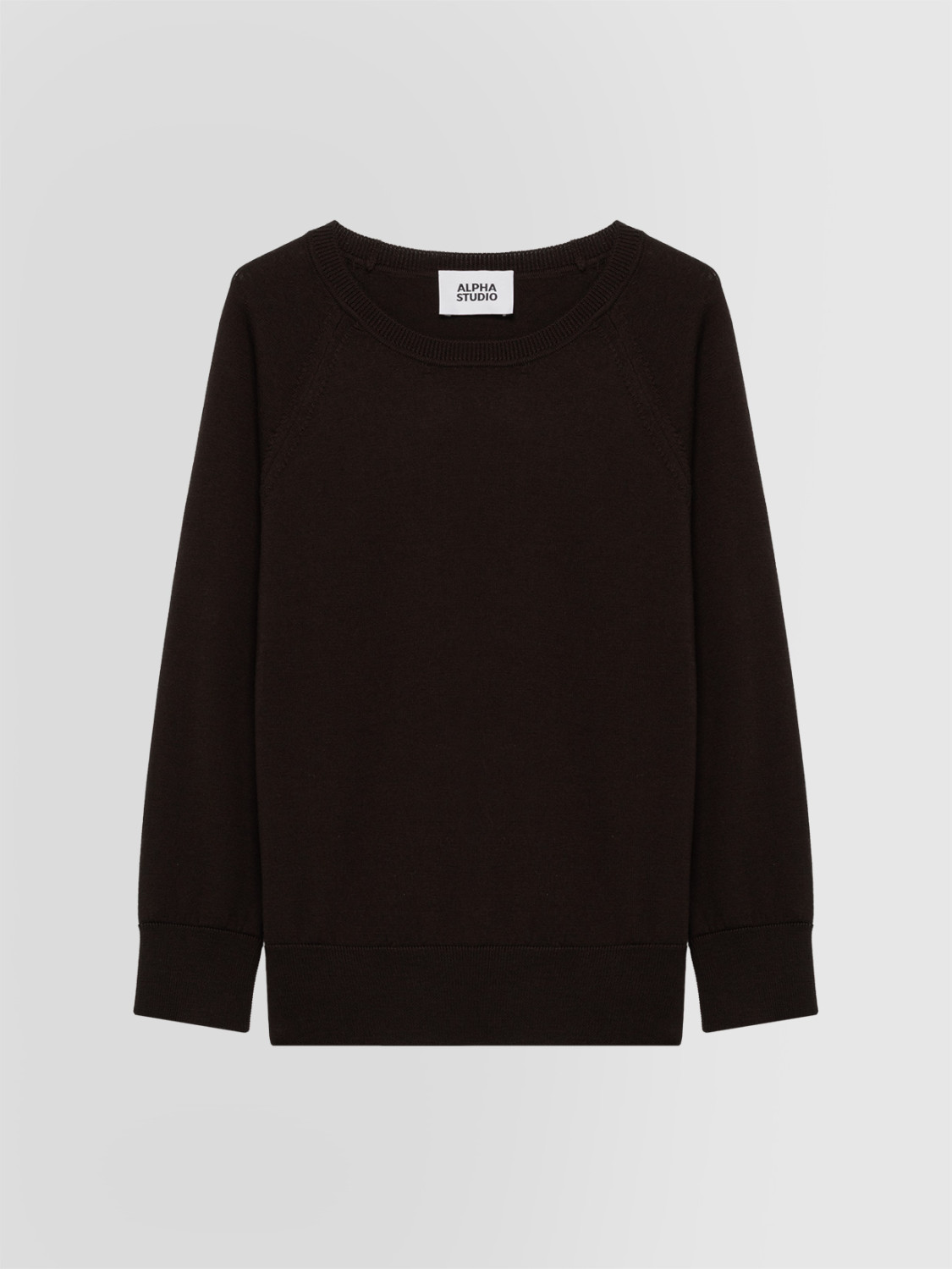 ALPHA STUDIO: JERSEY DE CUELLO REDONDO EN LANA MERINO