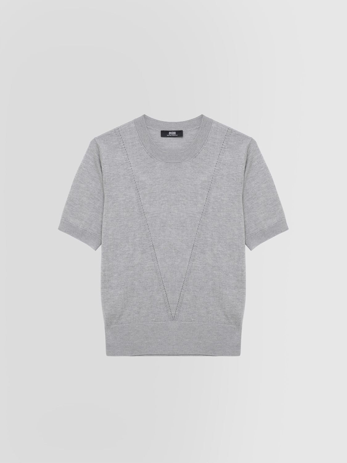 ALPHA STUDIO: SILK AND CASHMERE CREW NECK