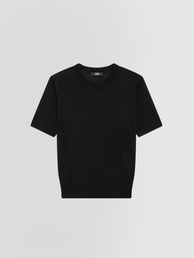 SILK AND CASHMERE CREW NECK