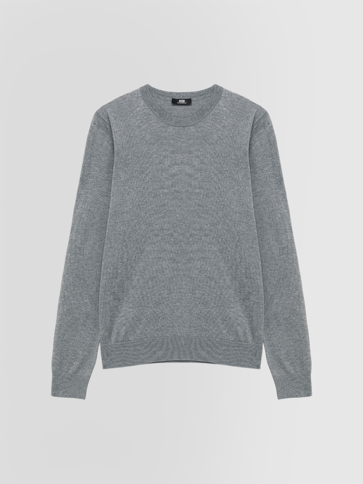 CREW NECK SWEATER IN SILK AND CASHMERE