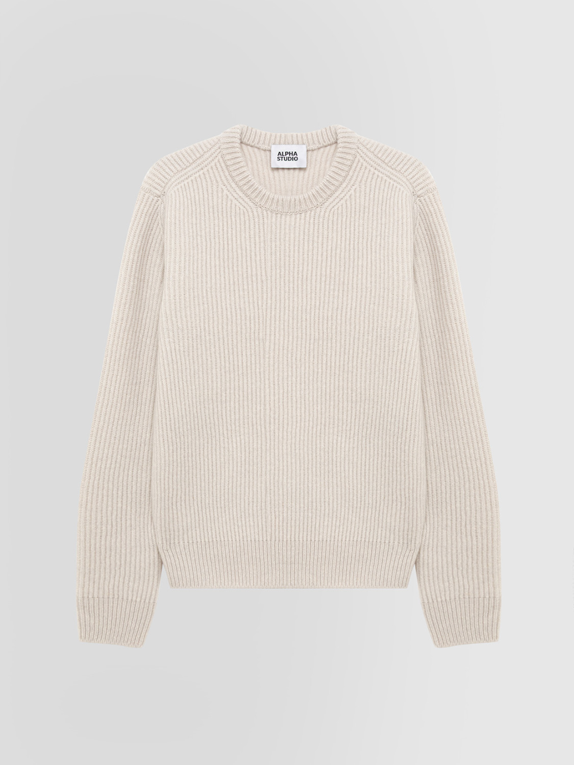 MULTI-PLY CREW NECK SWEATER IN WOOL AND CASHMERE