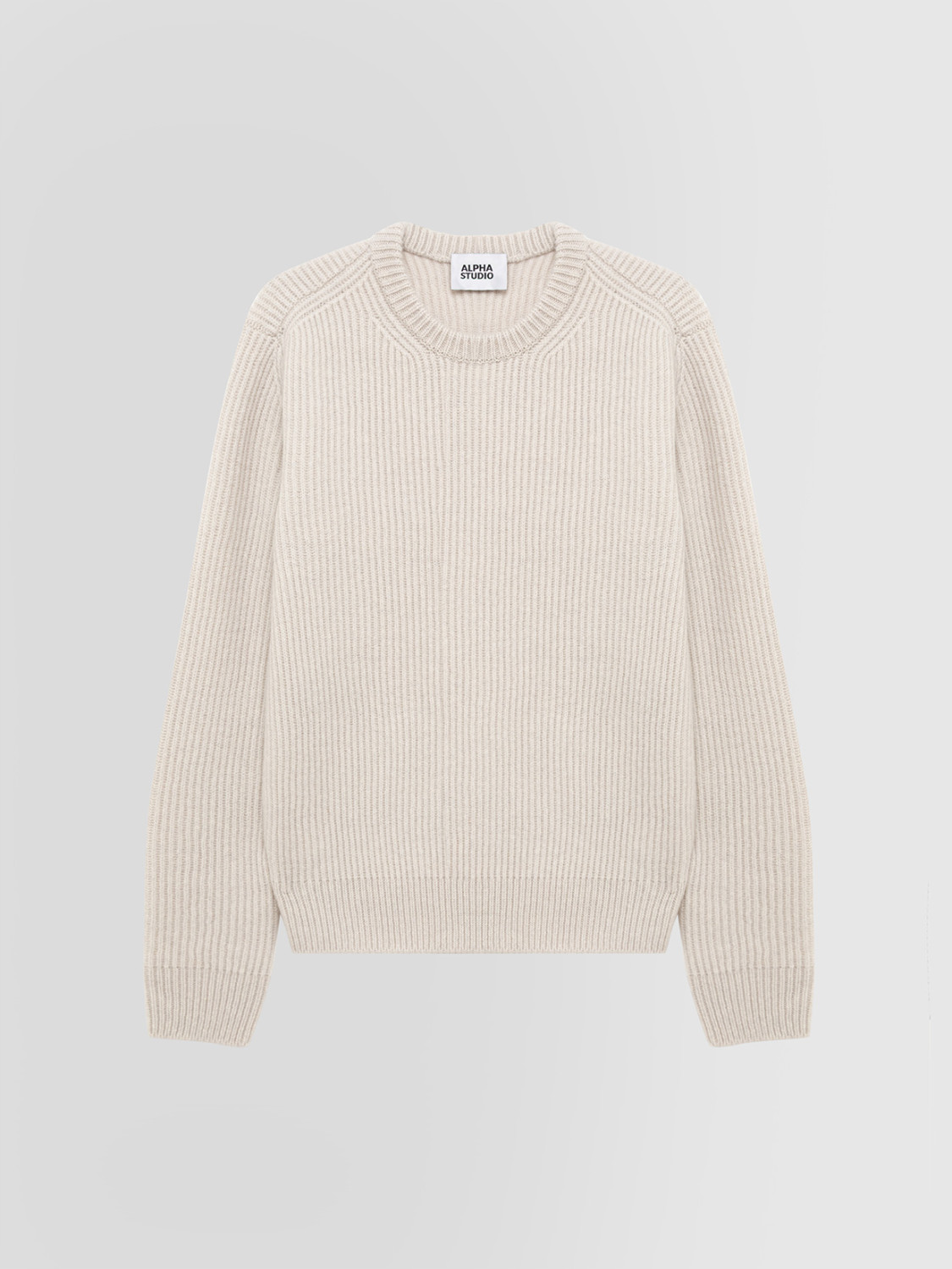 MULTI-PLY CREW NECK SWEATER IN WOOL AND CASHMERE