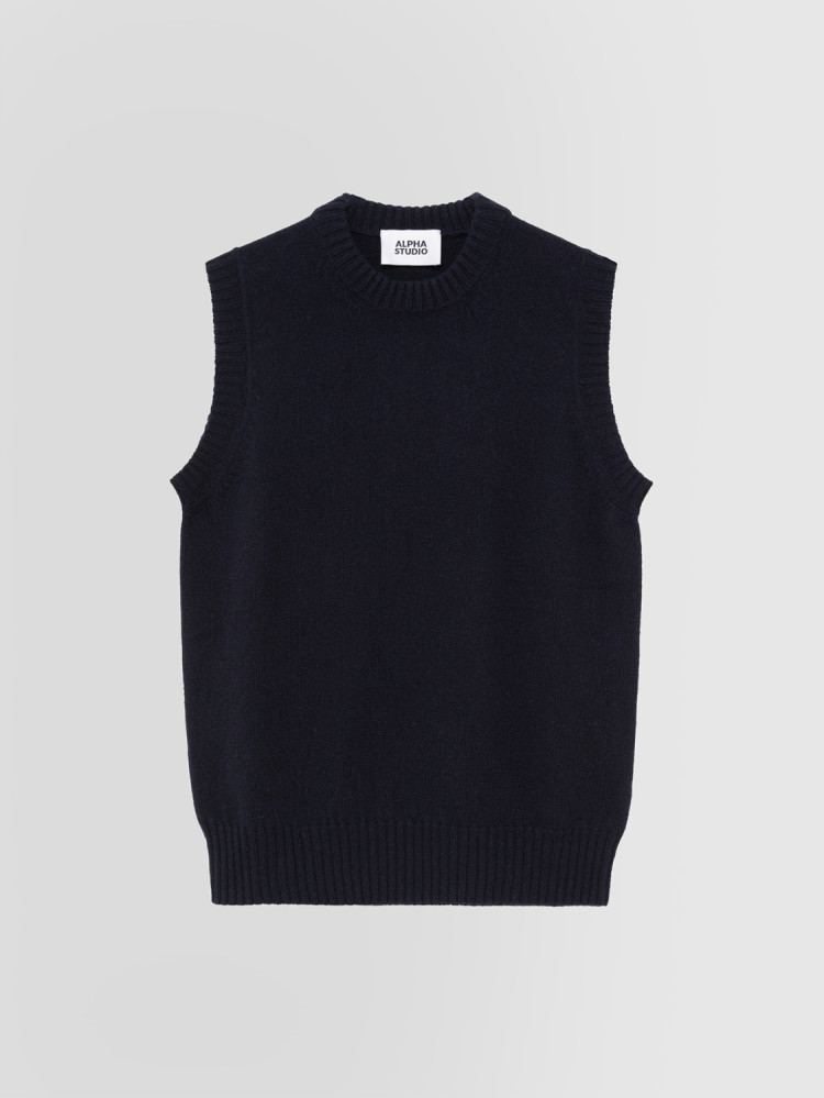 GIROCOLLO PIU' FILI SMANICATO IN LANA E CASHMERE