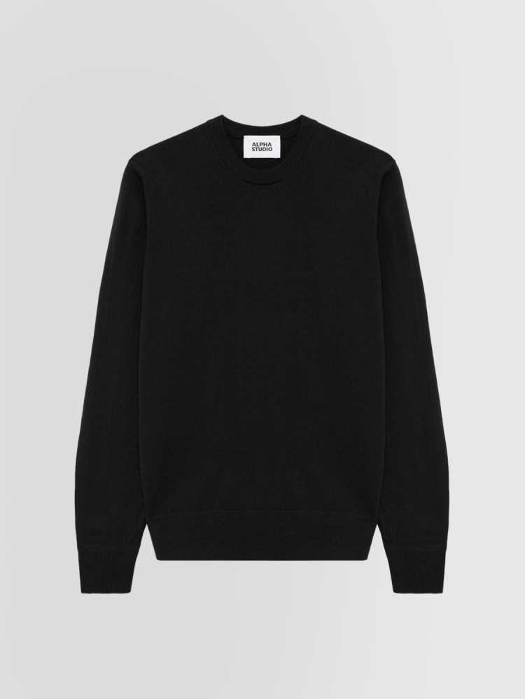 SLIM CREW NECK SWEATER IN MERINO WOOL
