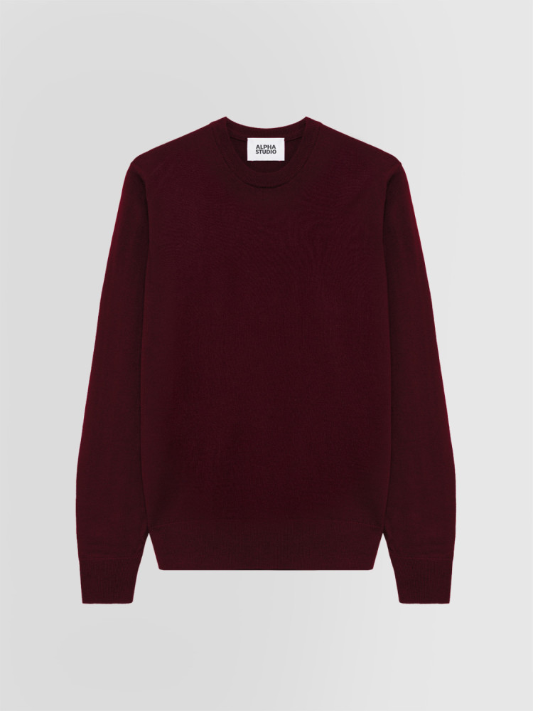 SLIM CREW NECK SWEATER IN MERINO WOOL