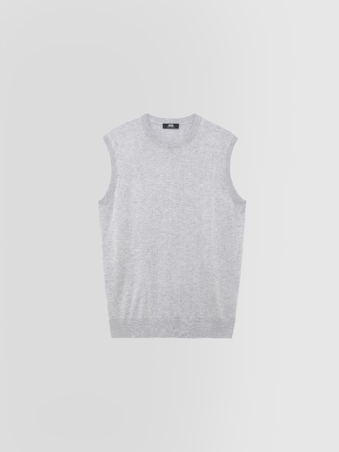 ALPHA STUDIO: SLEEVELESS CREWNECK IN SILK AND CASHMERE
