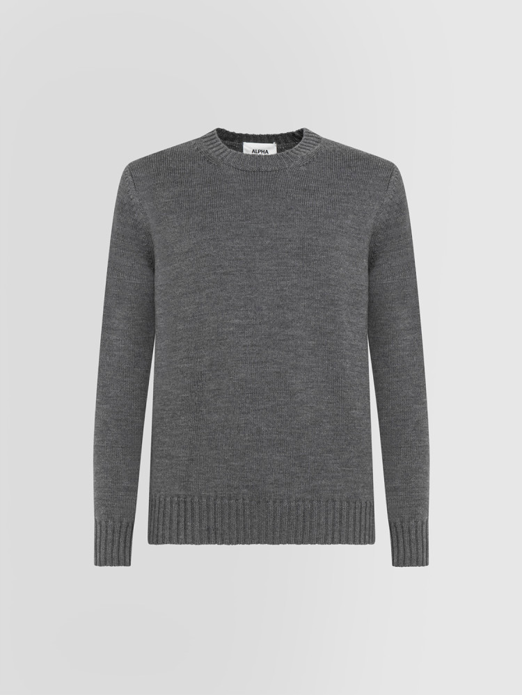 URBAN CREW NECK SWEATER IN MERINO WOOL