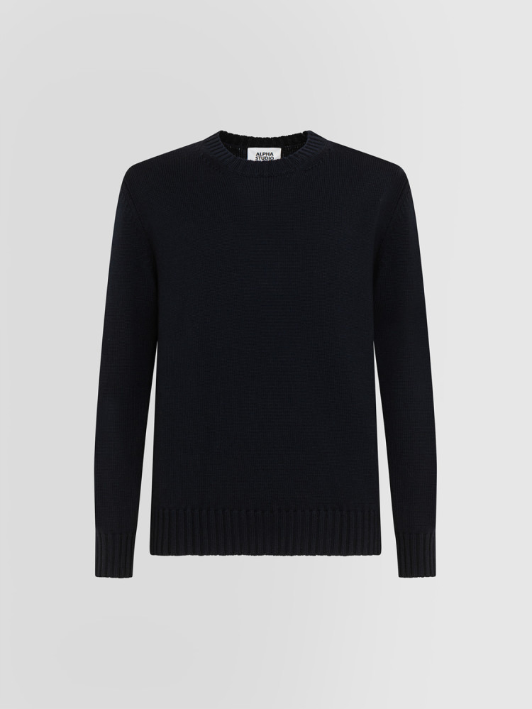URBAN CREW NECK SWEATER IN MERINO WOOL