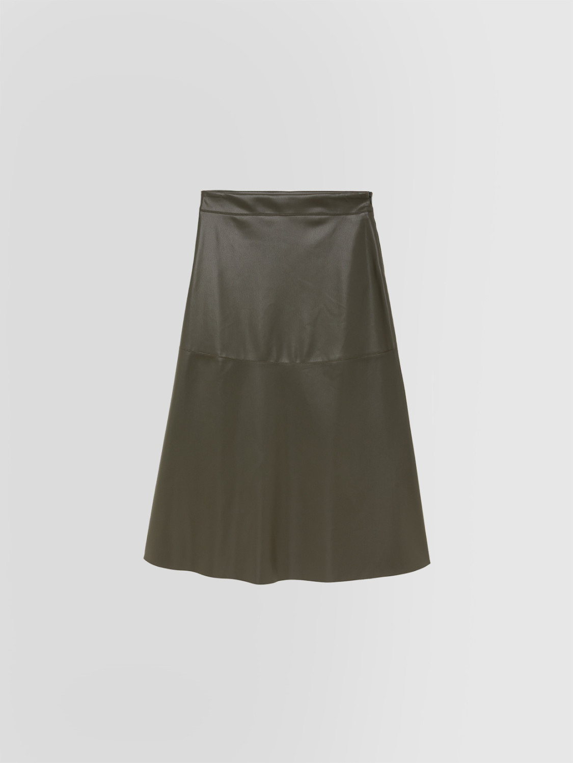 FLARED SKIRT IN ECO LEATHER
