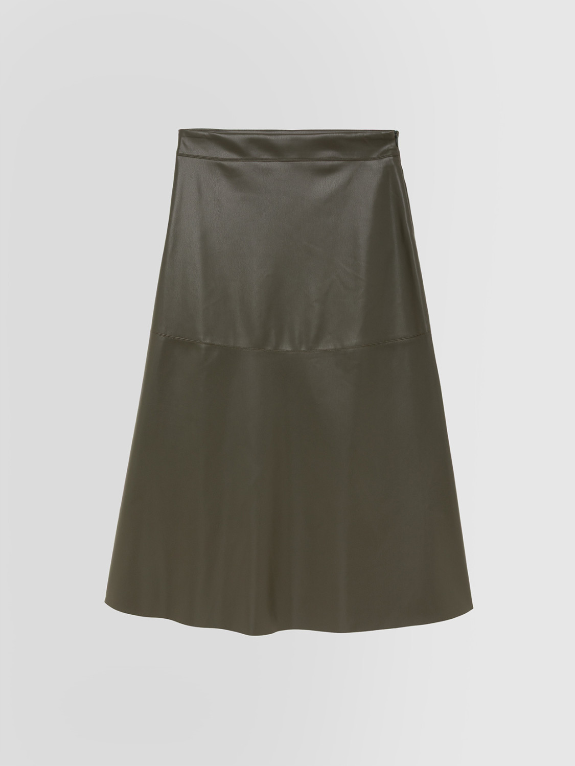 FLARED SKIRT IN ECO LEATHER