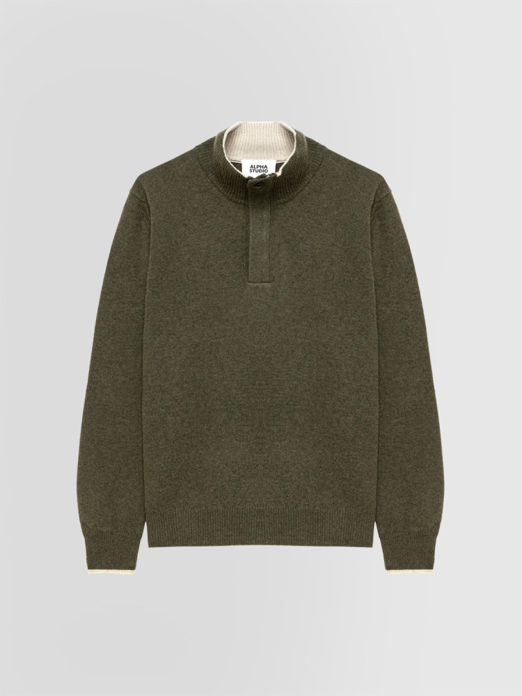 JERSEY BASIC DE CUELLO PERKINS EN LANA GEELONG