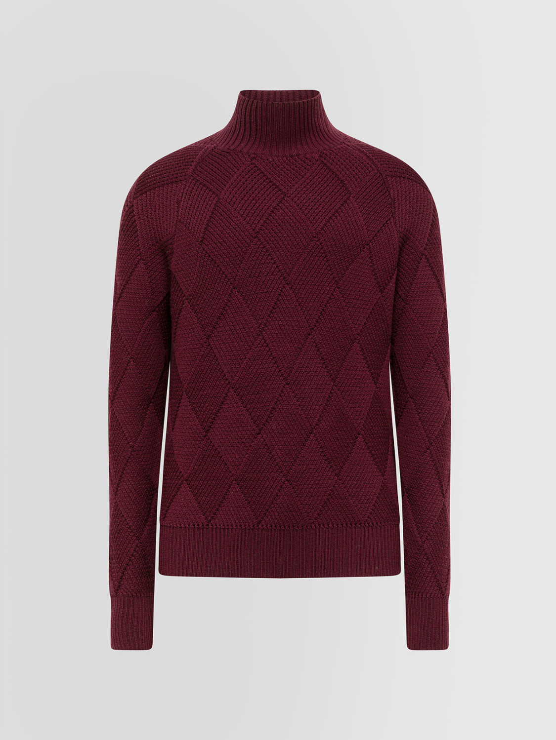 ALPHA STUDIO: URBAN GRANDAD NECK SWEATER IN MERINO WOOL