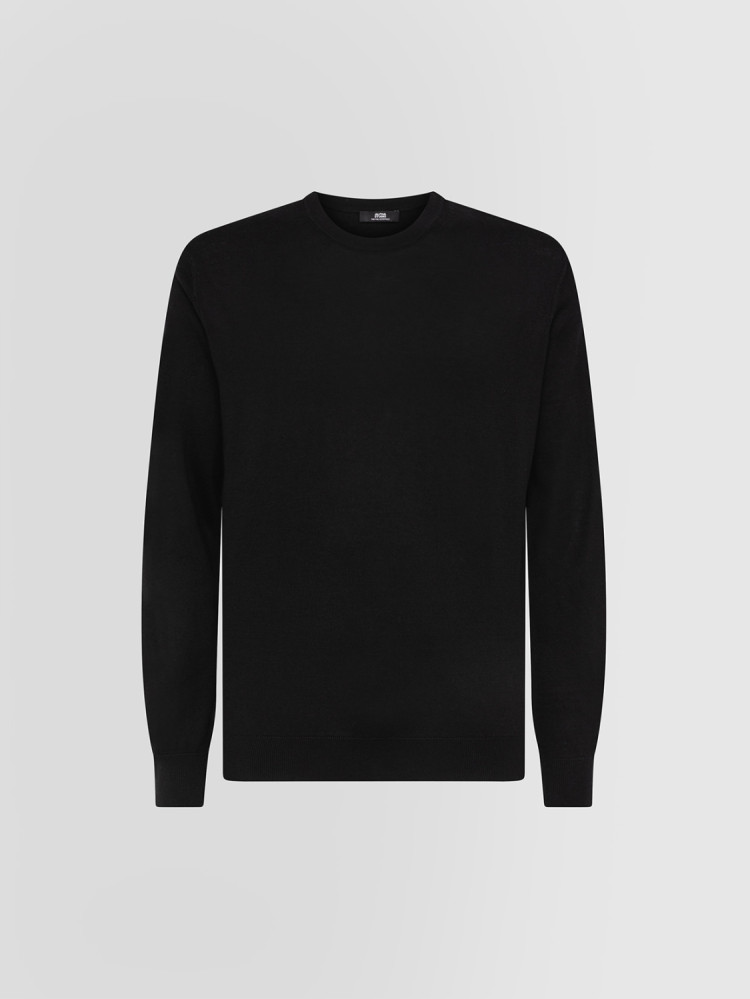 CREW NECK SWEATER IN SILK AND CASHMERE