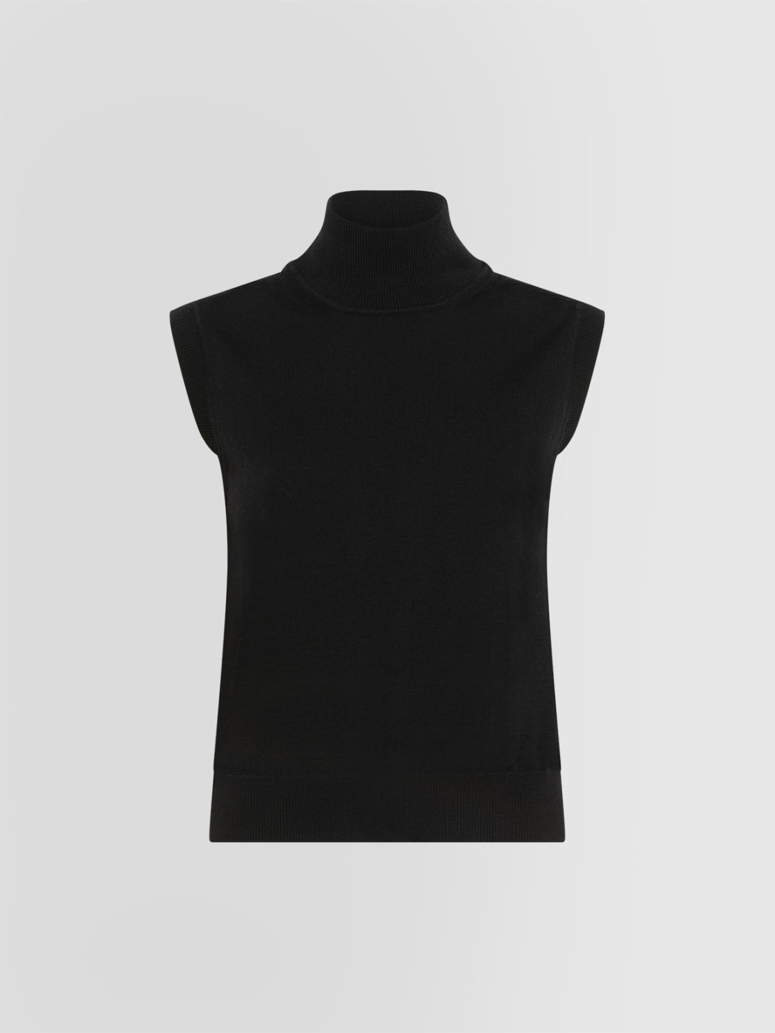ALPHA STUDIO: TIMELESS SLEEVELESS HALF NECK SWEATER