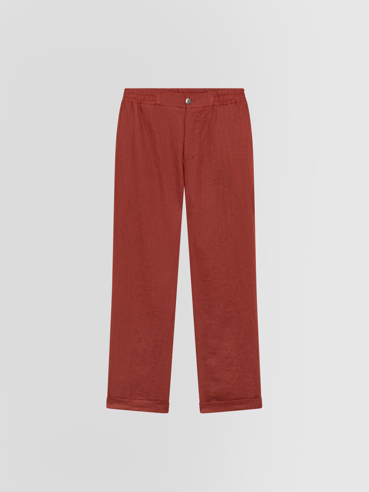 PANTALONE IN TELA DI LINO