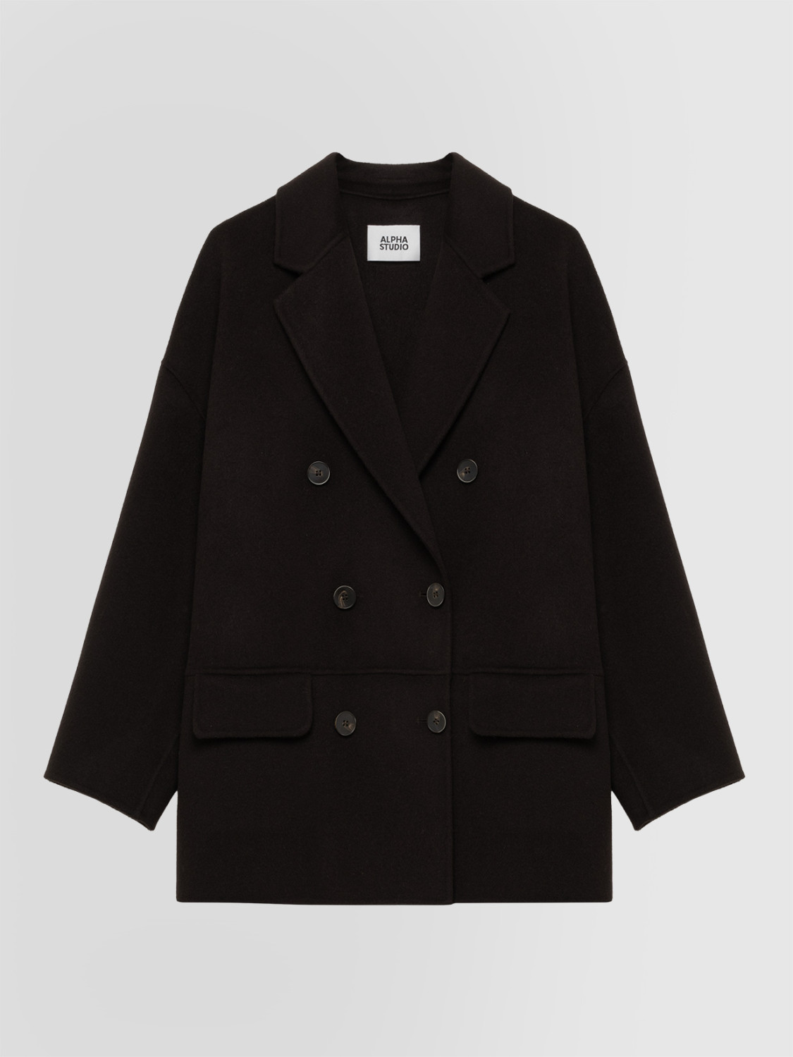 ALPHA STUDIO: CHAQUETÓN EN PAÑO DOUBLE