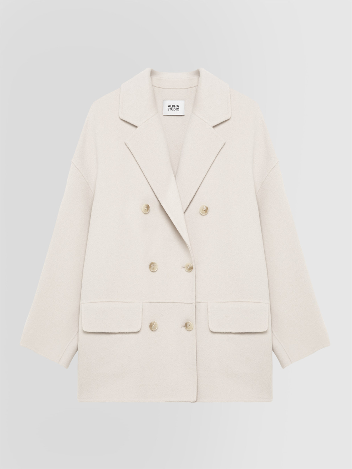 ALPHA STUDIO: CHAQUETÓN EN PAÑO DOUBLE