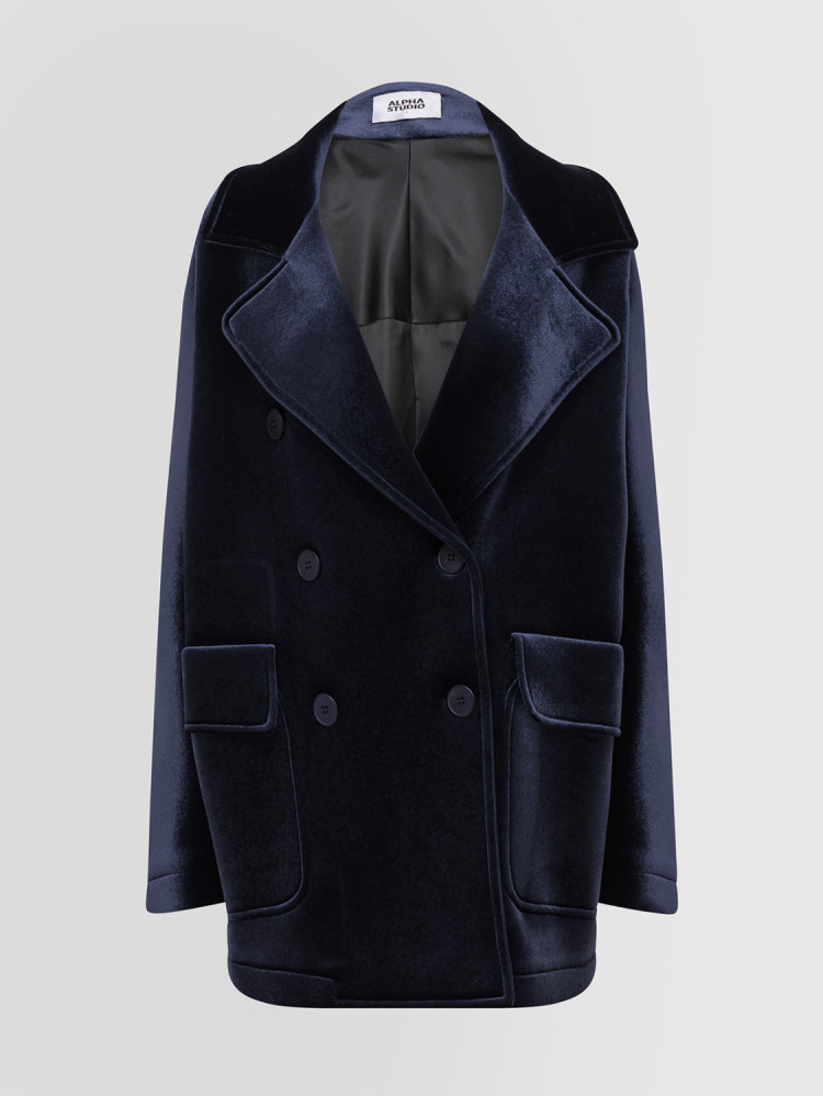 PEACOAT VELLUTO ACCOPPIATO