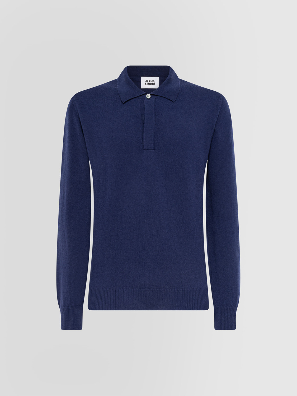 ALPHA STUDIO: BASIC POLO SHIRT IN GEELONG WOOL