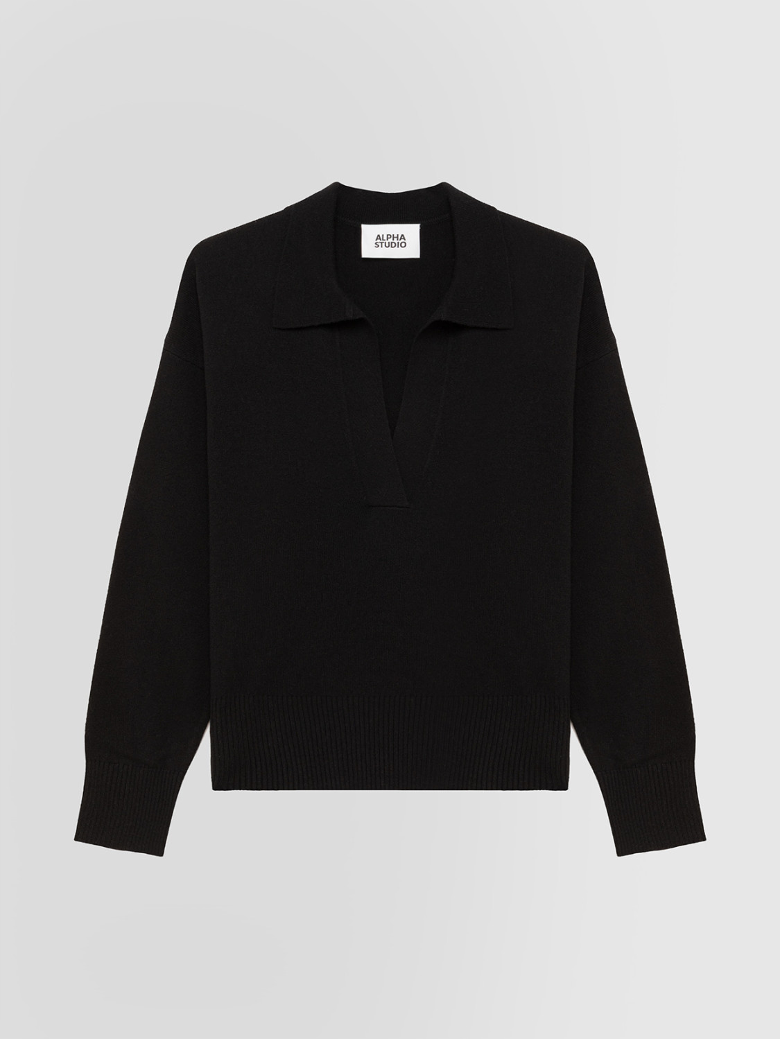 ALPHA STUDIO: POLO SHIRT IN WOOL AND CASHMERE