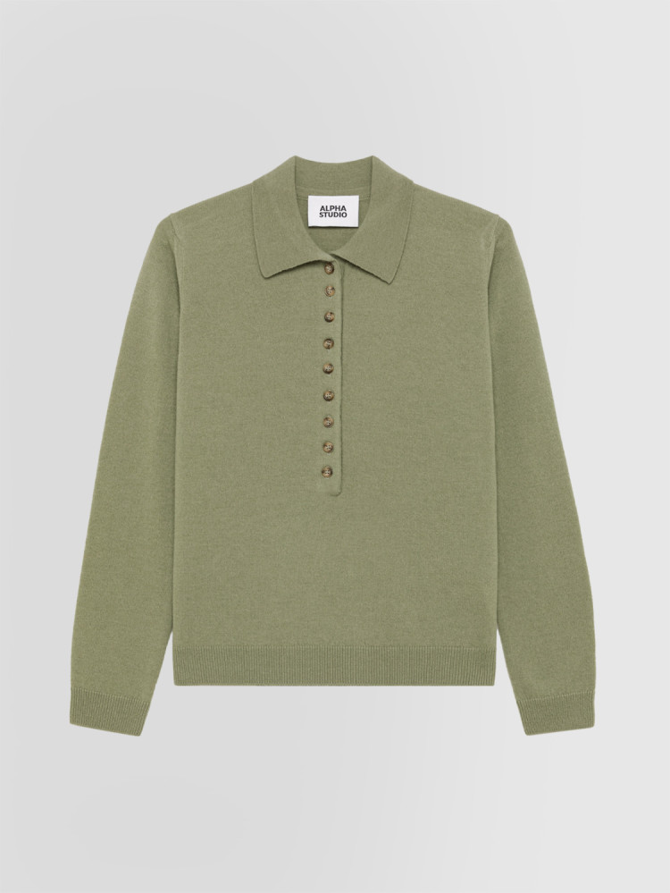 POLO SHIRT IN GEELONG WOOL