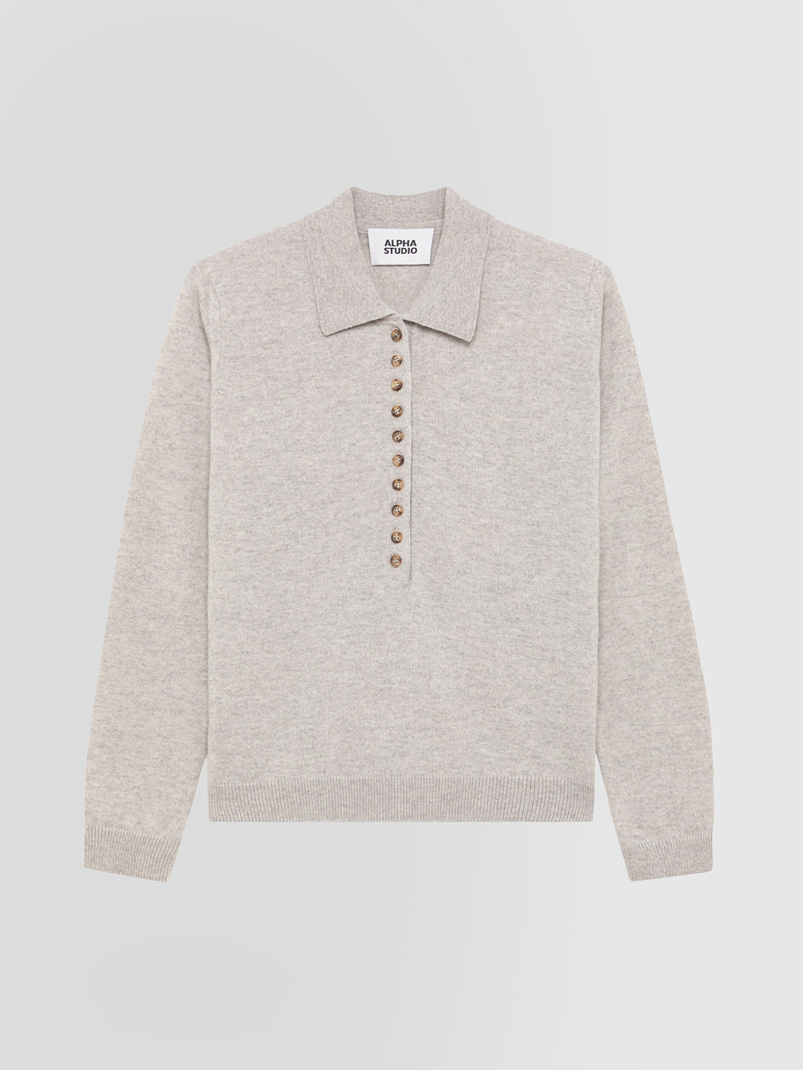 ALPHA STUDIO: POLO SHIRT IN GEELONG WOOL