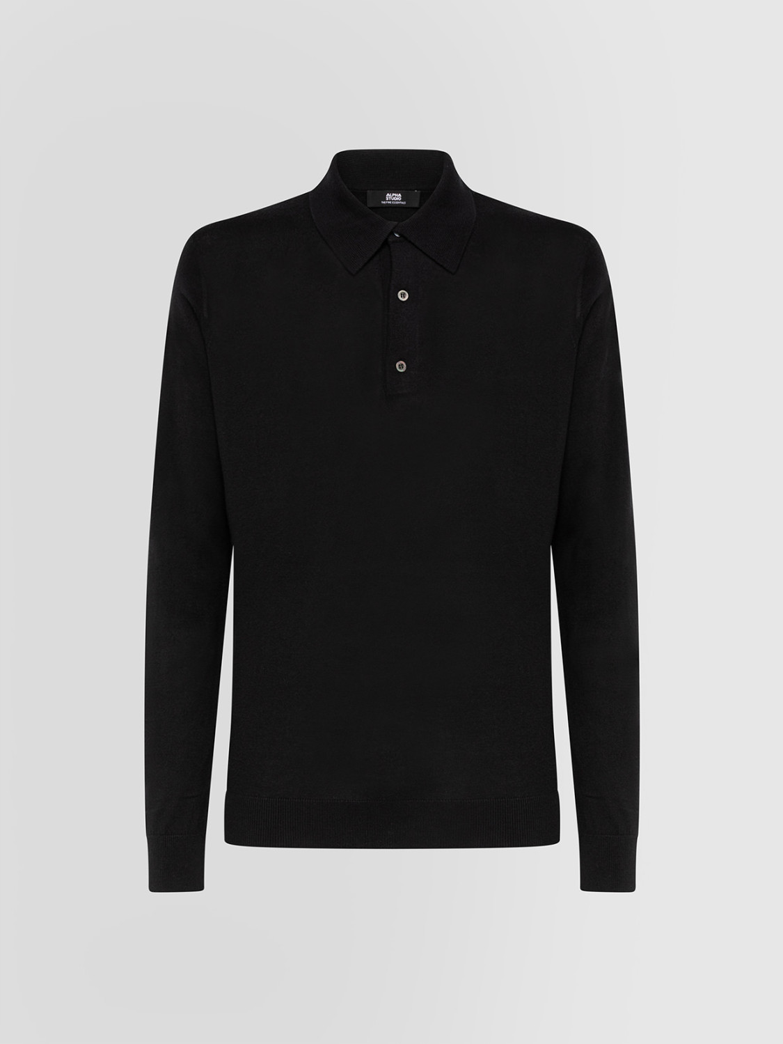 ALPHA STUDIO: SILK AND CASHMERE POLO