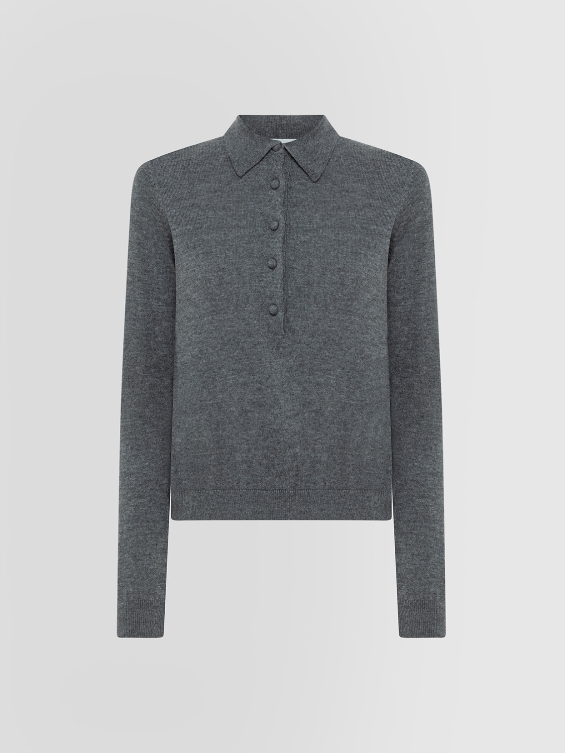 ALPHA STUDIO: LONG SLEEVE RETRO POLO SHIRT