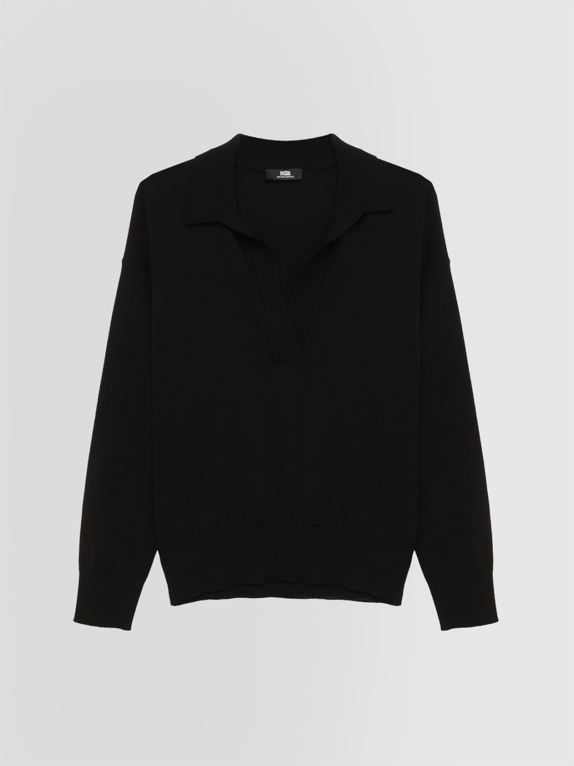 ALPHA STUDIO: POLO V EN LANA MERINO