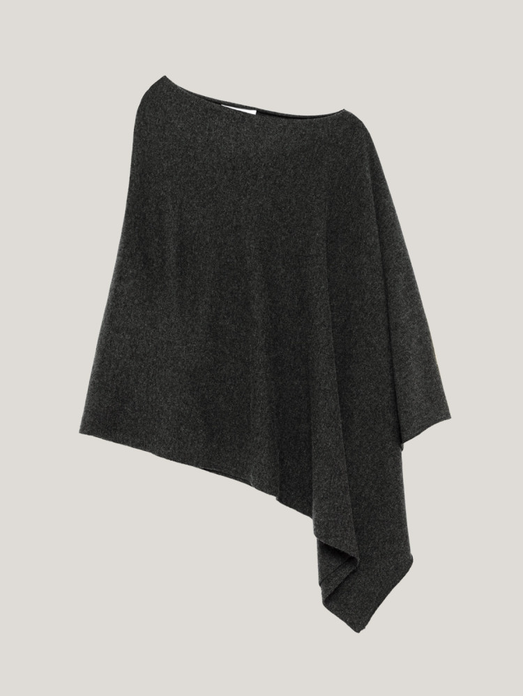PONCHO EN LAINE ET CACHEMIRE