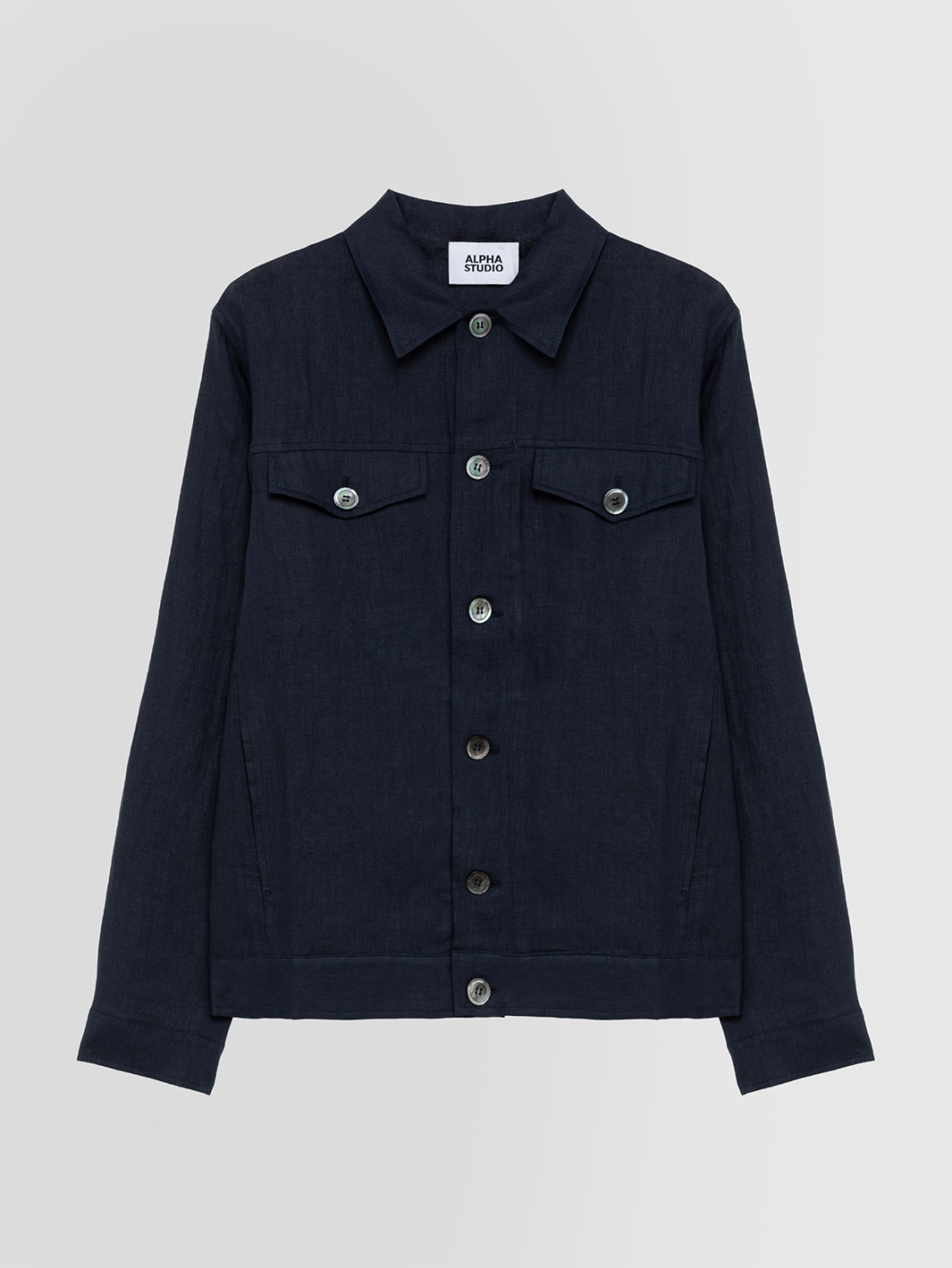 ALPHA STUDIO: LINEN BOXY SAHARIANA