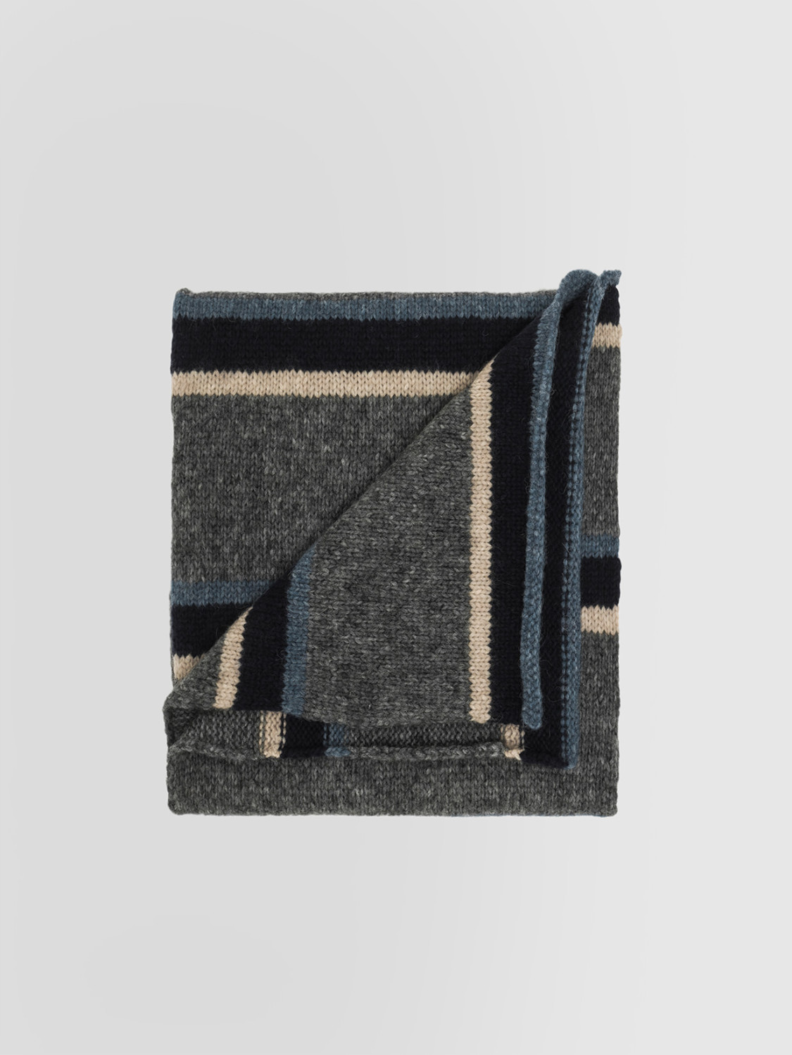 ALPHA STUDIO: STRIPE SCARF IN ALPACA