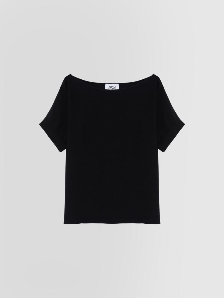 BOAT NECK IN CREPE