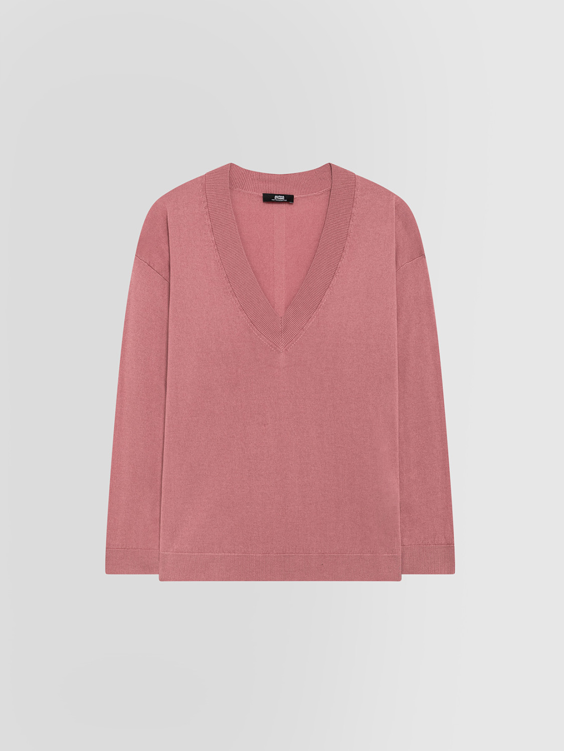 ALPHA STUDIO: ESCOTE EN V DE SEDA Y CASHMERE