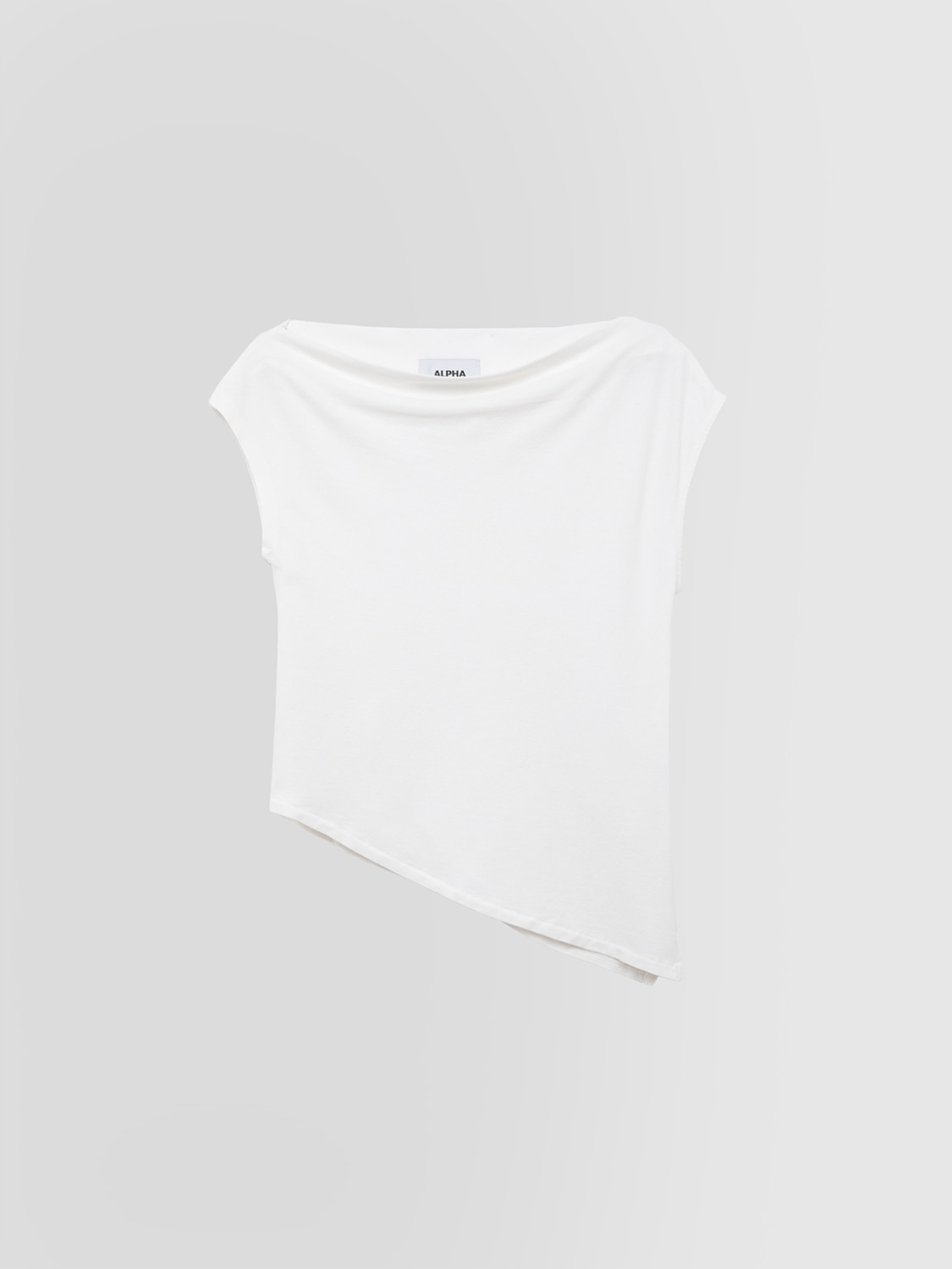 ALPHA STUDIO: BOAT NECK ICE COTTON