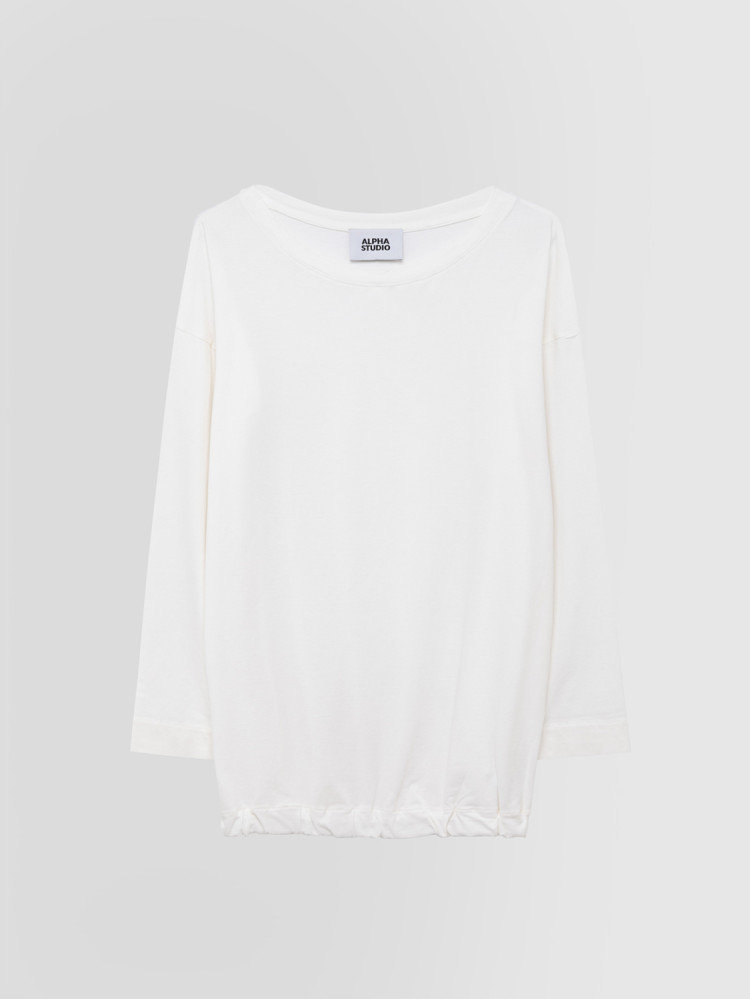 BOAT NECK ICE COTTON