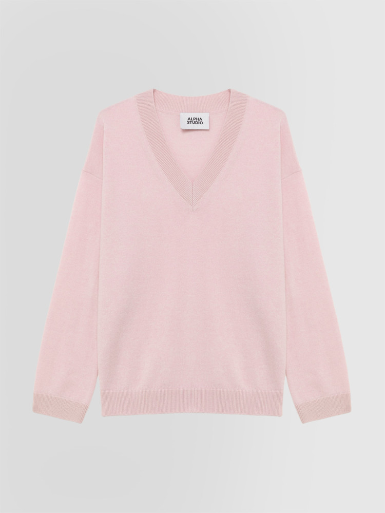 JERSEY DE CUELLO PICO EN LANA GEELONG