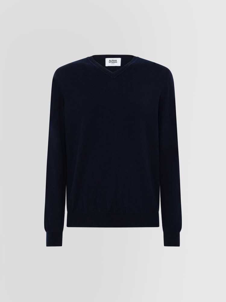 URBAN BASIC V-NECK SWEATER IN CASHMERE