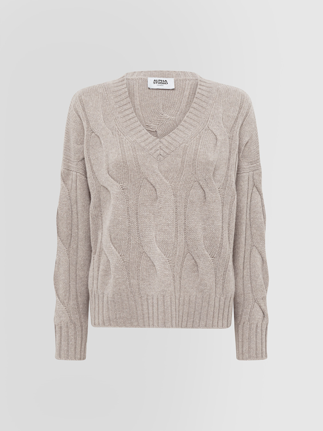 WEAVING BOXY V-NECK SWEATER