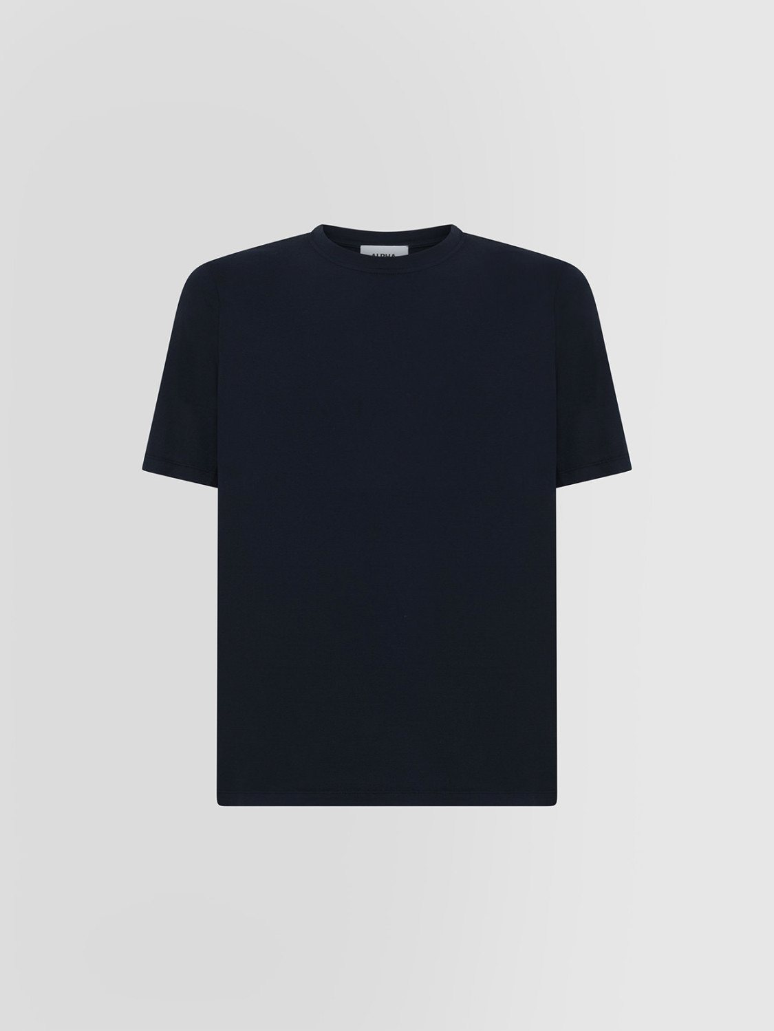 ALPHA STUDIO: CREW NECK T-SHIRT SWEATER IN ICE COTTON