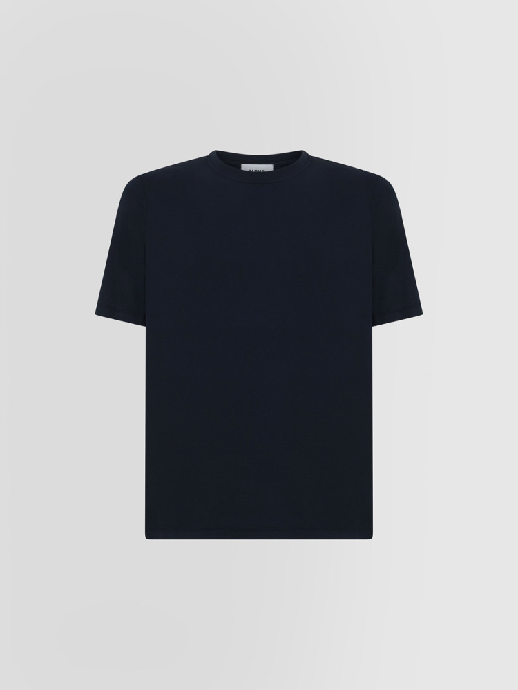 CREW NECK T-SHIRT SWEATER IN ICE COTTON