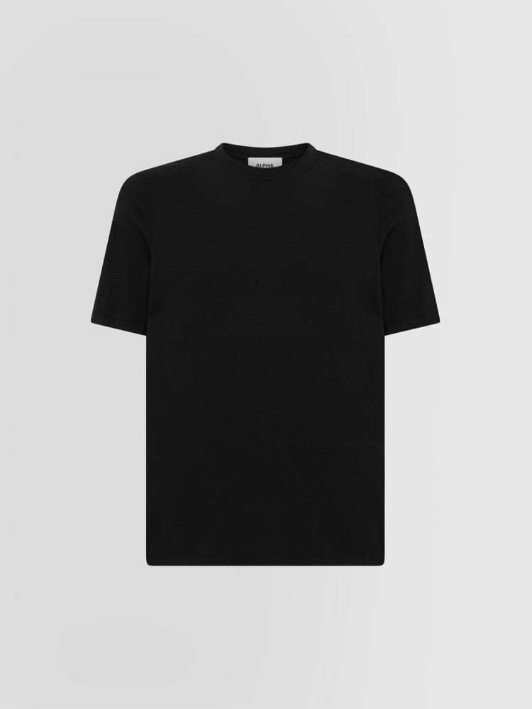 CREW NECK T-SHIRT SWEATER IN ICE COTTON