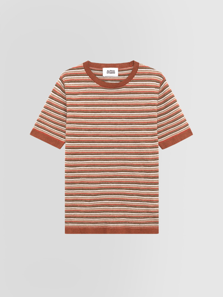 CAMISETA DE CUELLO REDONDO A RAYAS