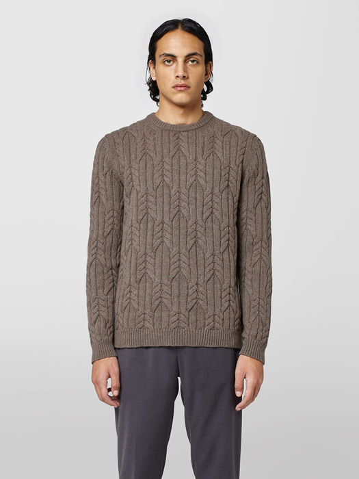 COL ROND EN CACHEMIRE TRESSE